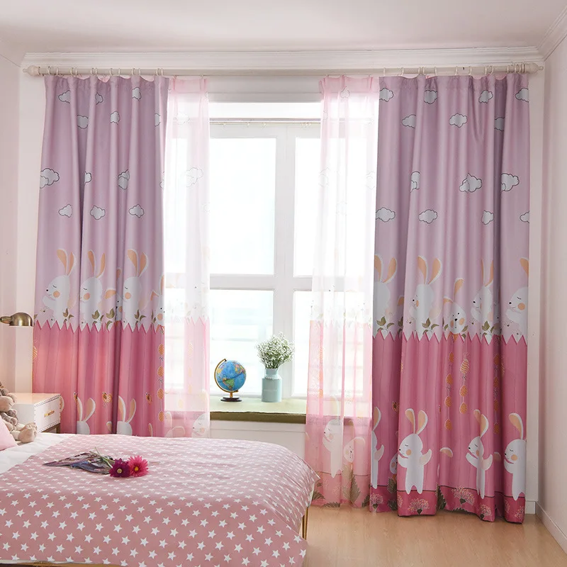 Занавески с высоким оттенком для гостиной столовой спальни мультяшным