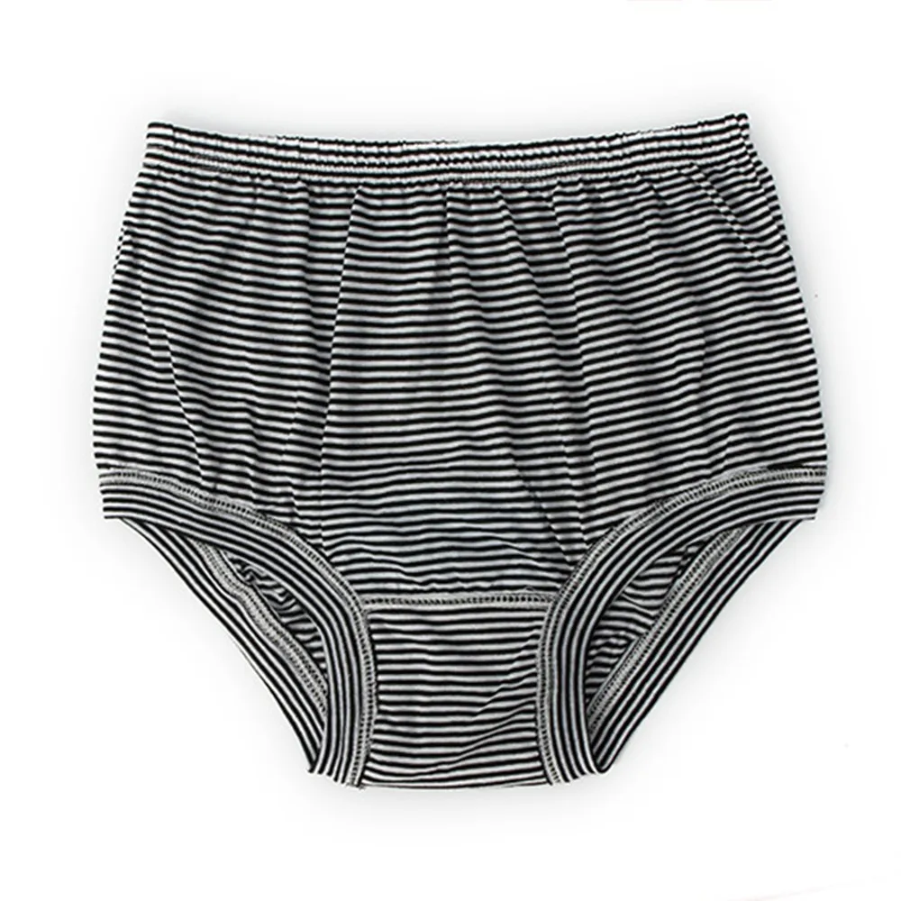 New Panties Men's Cotton Striped Underwear Briefs For Middle-Aged Elderly People Vintage Style Stretch High Waist Lingerie