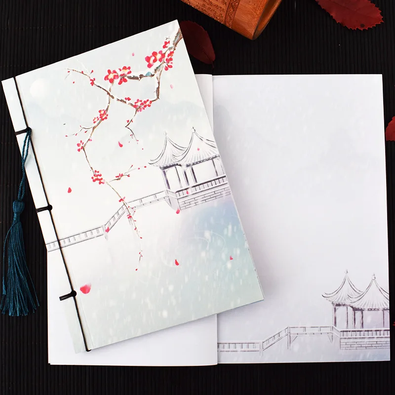 A5 65 листов винтажный блокнот в китайском стиле дневник с кистями и проводами из