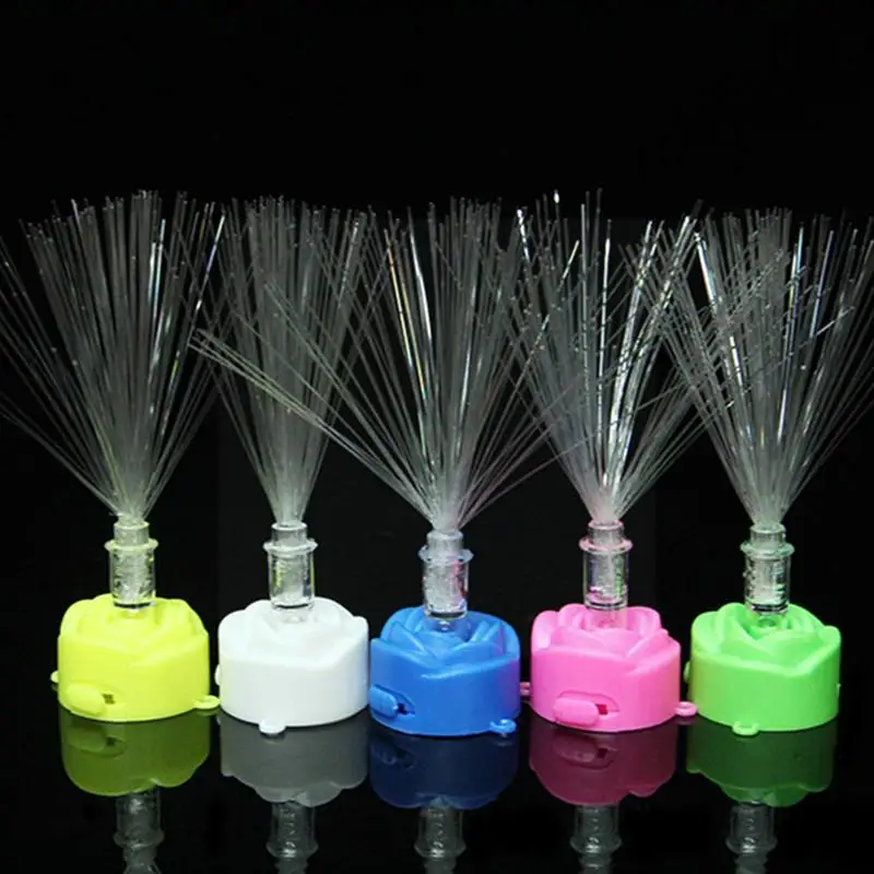 

1pc Color Changing Led Fiber Optic Lamptraditional Luminous Wedding Led Night Decorative Small Toys Lamps Light Holiday Opt T8h6