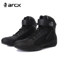 arcx motorcycle racing shoes breathable black cowhide leather shoes ankle protecion breathable riding motocross accessories
