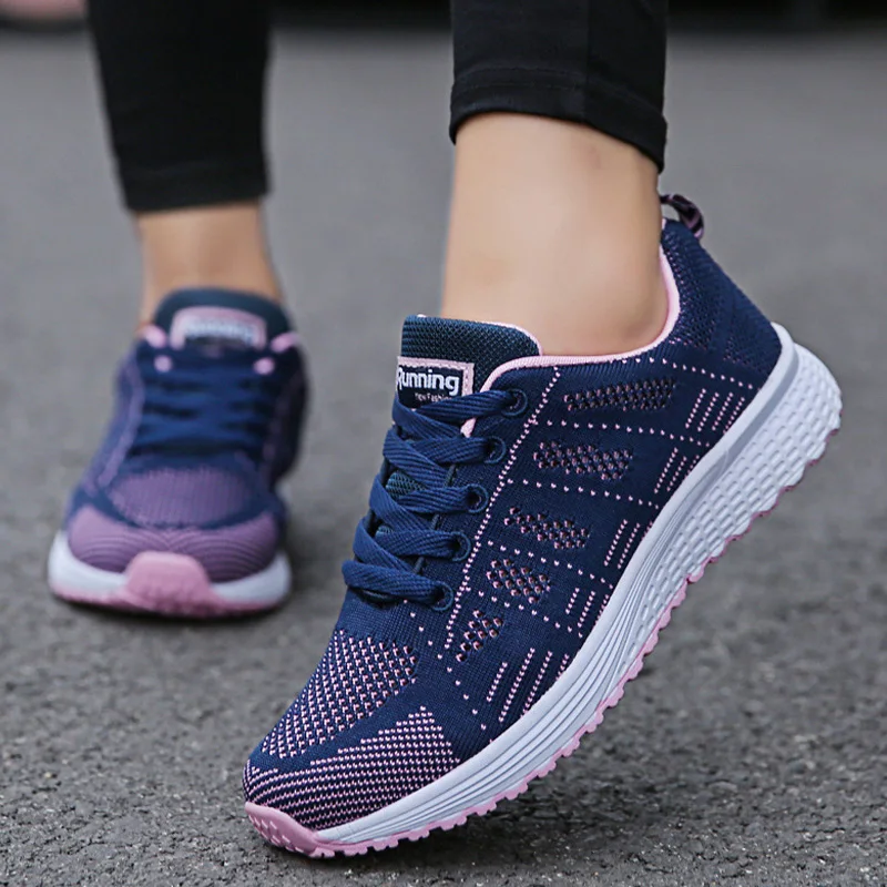 

Women's Casual Shoes Fashion Breathable Walking Mesh Flat Shoes White Sneakers For Women 2021 Tenis Feminino Female Zapatillas