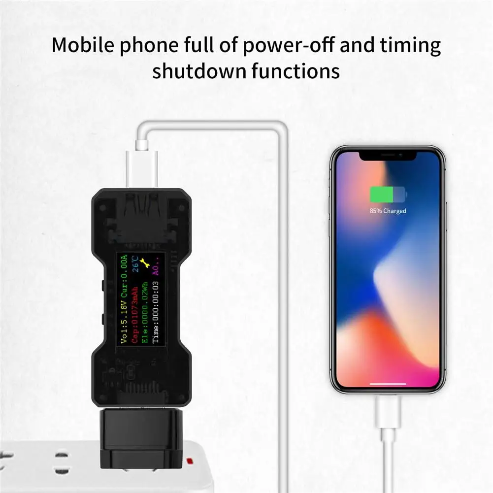 FNB18 USB тестер напряжение тока Емкость батареи хронограф мощность амперметр