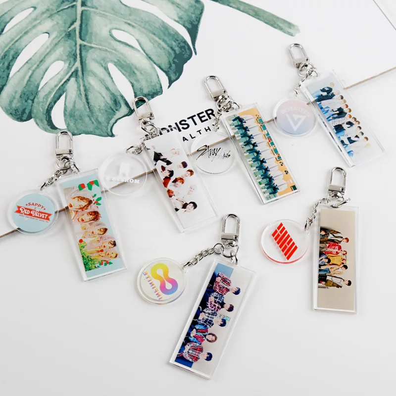 Kpop бродячие дети редбархат семнадцать монста X IKON Key акриловый ПВХ прямоугольный