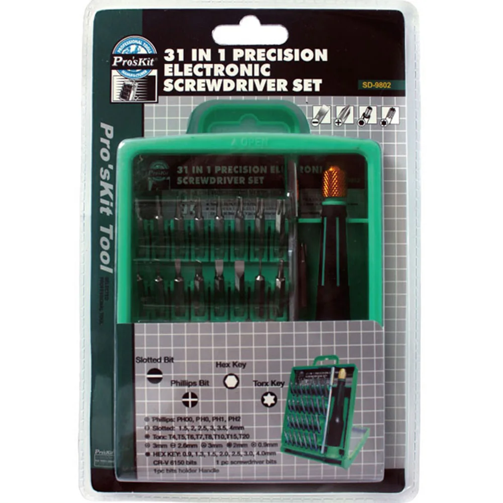 ProsKit SD 9802 Многофункциональный 31 в 1 Набор прецизионных электронных отверток|set|set