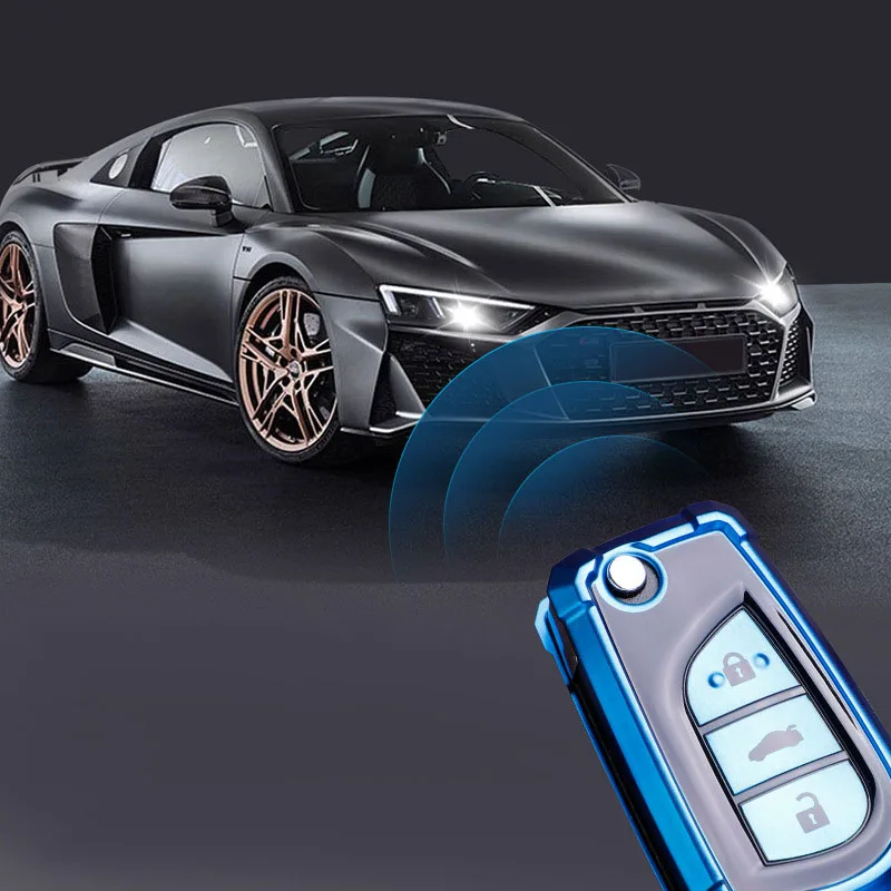 Чехол для автомобильного ключа из ТПУ с 3 кнопками чехол Toyota Auris Corolla Avensis Verso Yaris Aygo