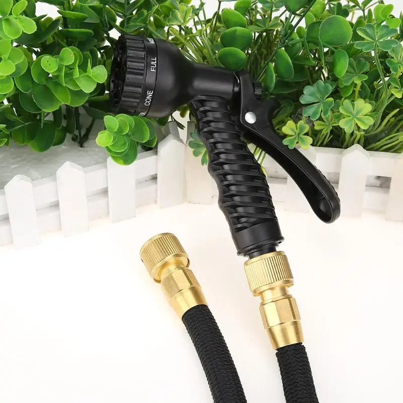 25FT-100FT гибкий садовый шланг расширяемый водяной для полива распылитель набор