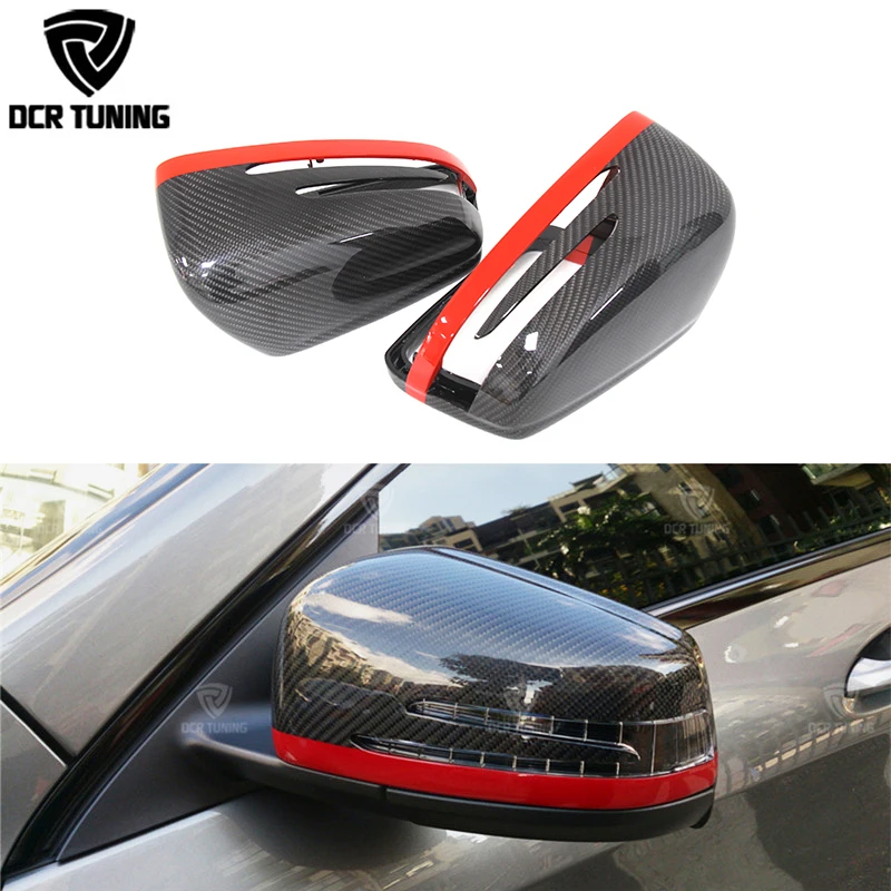 Фото Для Mercedes Mirror W204 W212 W207 W176 W218 Карбоновое зеркало для Mercedes A B C E S CLS GLK CLS Class Карбоновое зеркало №2