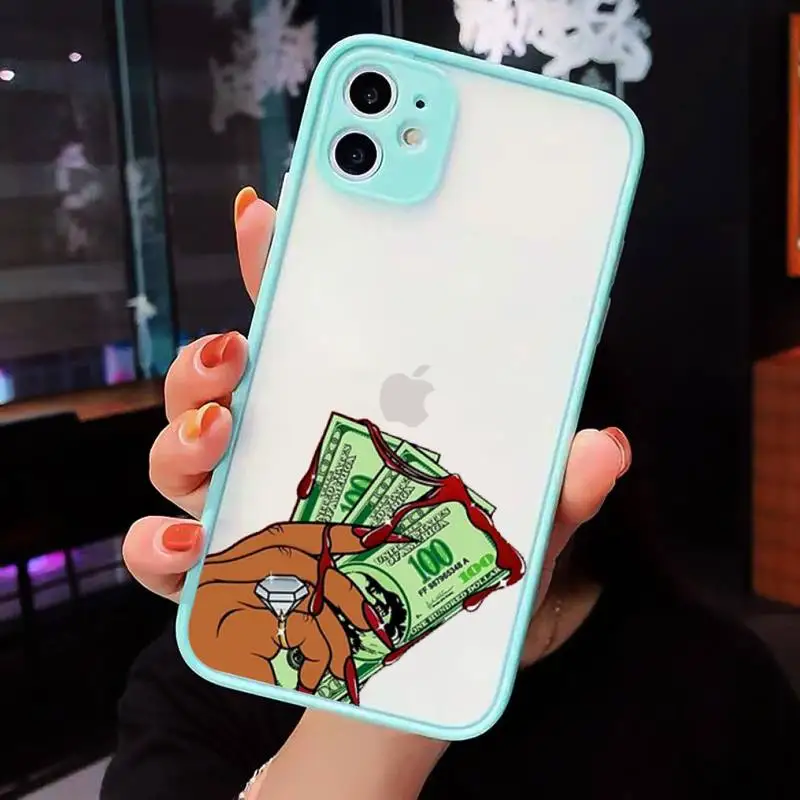 

Cool Bad Girl Phone Case Matte For iPhone 12 Mini 11 Pro XR XS Max 7 8 Plus X Hard PC Back Cover