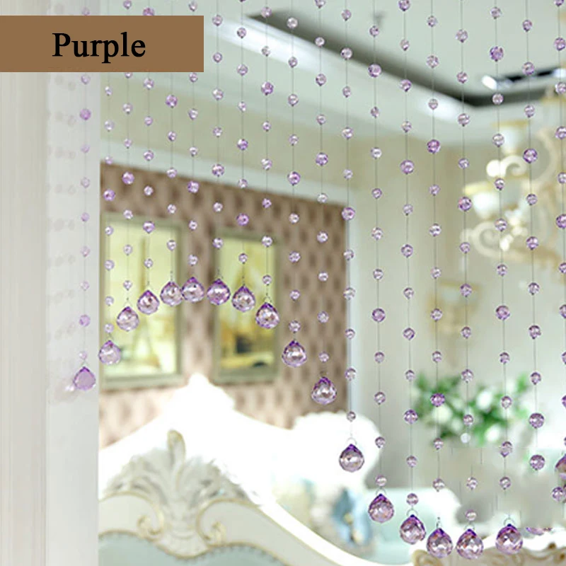 Роскошная хрустальная занавеска 1 м яркая строка дверная оконная перегородка