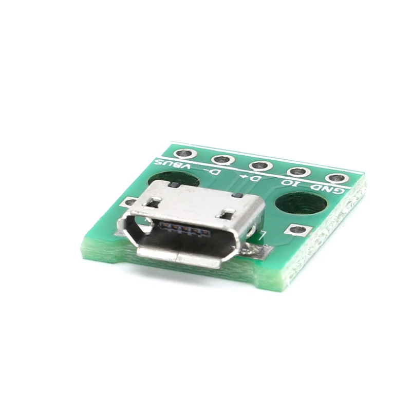 1 шт. Мини Micro Female Male USB to DIP адаптер плата Разъем конвертер 4P 5P 2,54 мм 3 4USB адаптер пластина печатная плата для Arduino