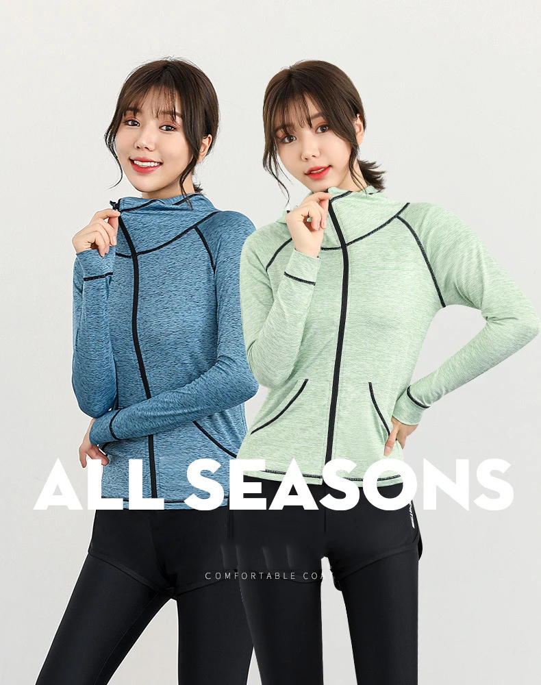 Women's Clothing Fitness Clothes Comfortable Breathable Sports Running Clothes Ladies Casual Zipper Large Size Stretch Jacket