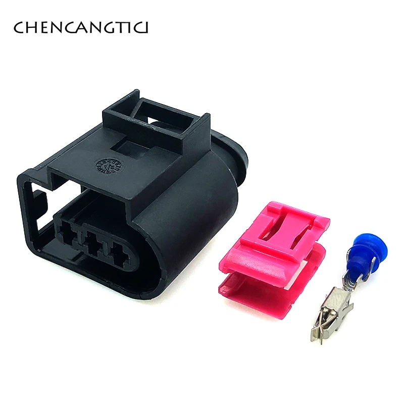 

1 Set 3 Pin Auto Fuel Rail Pressure Sensor Connector Plug for VW Tiguan Passat B7 CC Golf 6 Skoda Octavia Socket 4D0971993