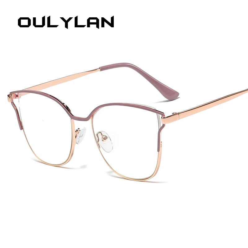 Женские и мужские очки Oulylan с прозрачными линзами металлические оправы для очков