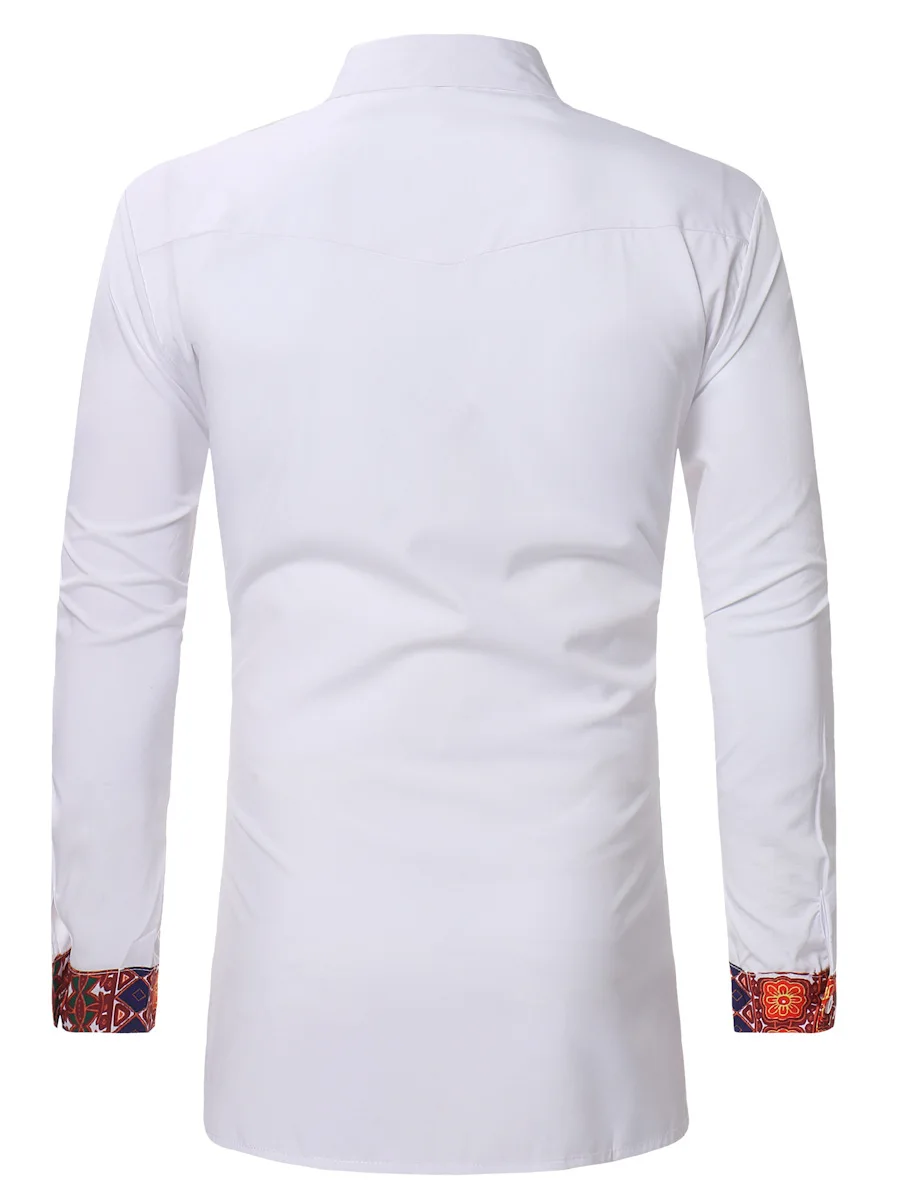 Африканская рубашка Дашики Мужская 2018 Повседневная с длинным рукавом на