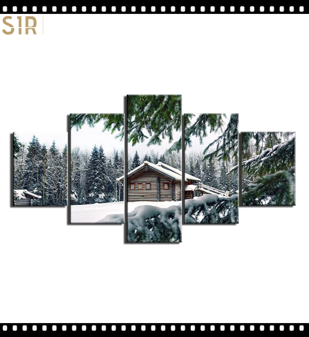 

Home decor Poster Print Canvas Painting Picture Home Decor Modern 5 Pieces Pictures Wall Art for Living Room Scenery