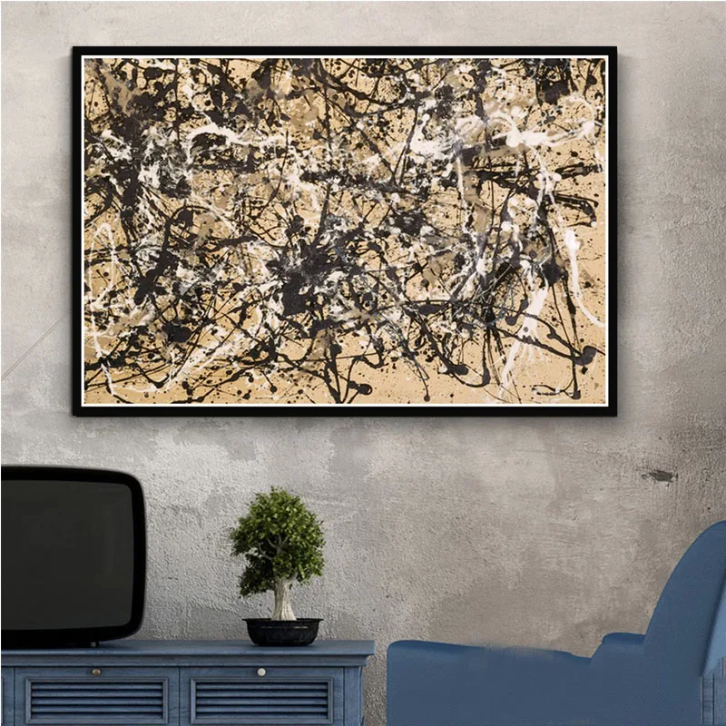 Oil Painting Canvas New Jackson Pollock Abstract Poster Prints Artist Art Wall Pictures For Living Room Home Decor | Дом и сад