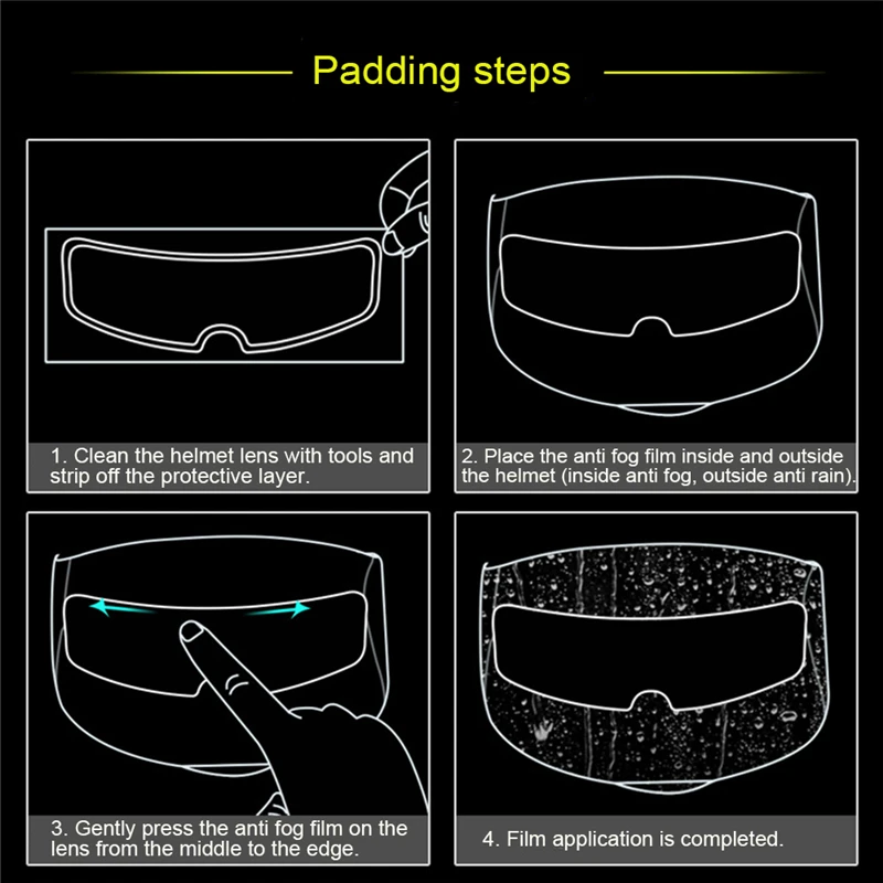 Водонепроницаемый шлем линзы патч пленка противотуманные мотоциклетные крышки
