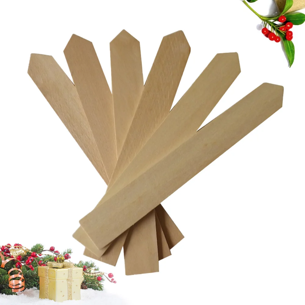 

50PCS Wooden Garden Plant Labels Nursery Garden Markers Plant Stakes Tags