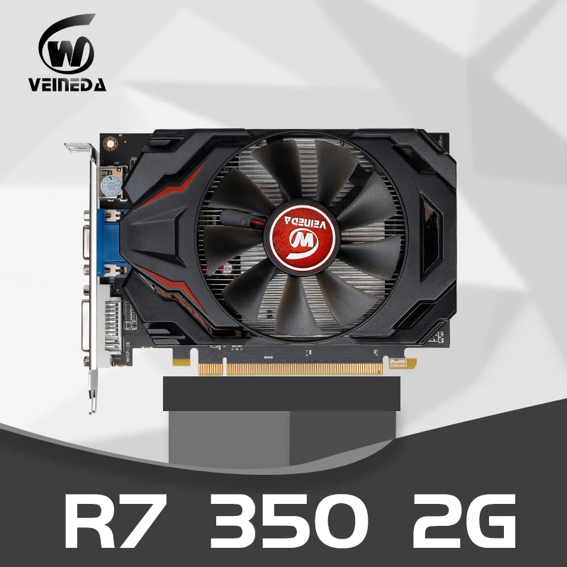 Графическая карта Оригинальный настольный GPU R7 350 2 ГБ GDDR5 128 бит независимая игра