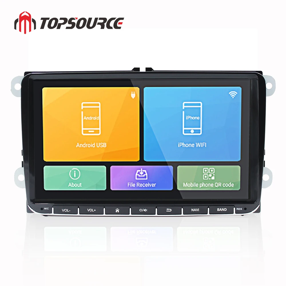 Автомобильный мультимедийный плеер TOPSOURCE 9 дюймов Android 2 Din с GPS Wifi автомобильное