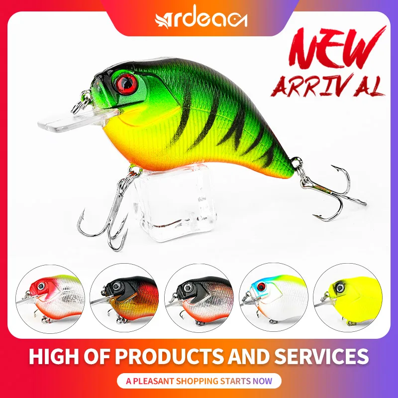 

Ardea 1pcs 75mm 15g Black Minnow Crank Floating Swimbait Wobblers Treble Hooks Pike Bass Fishing Tackle