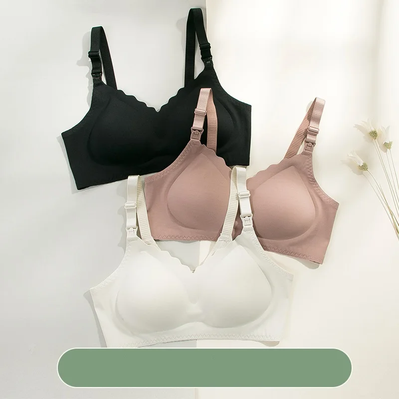 Sujetadores de maternidad para mujer, lencer&iacute;a sin costuras para amamantar, ropa interior para amamantar, lencer&iacute;a &iacute;ntima femenina-1