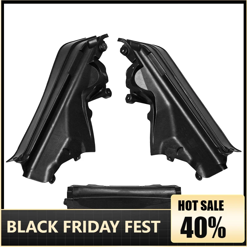 

Car Engine Upper Compartment Partition Panel Set For BMW X5 X6 E70 Black Plastic 51717169420 51717169421 51717169419
