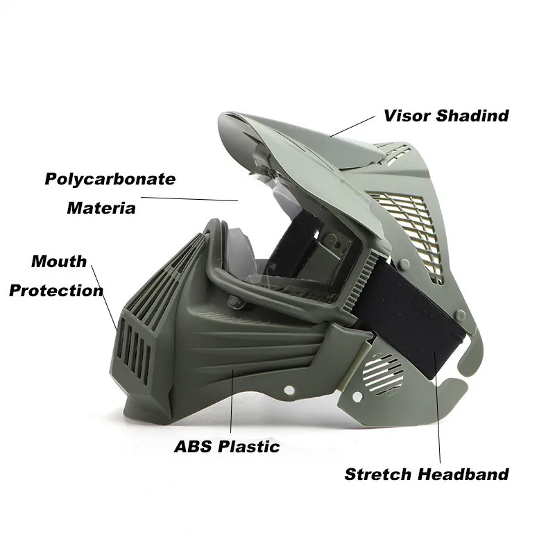 Тактическая Маска на все лицо защитные маски для военных игр страйкбола