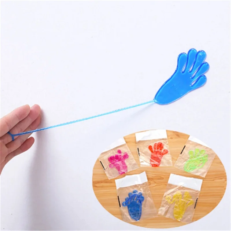 

5pcs Funny Elastic Stretchable Sticky Palm Climbing Hands Kids Toys Slap Hands Palm Toy Gags Practical Jokes Novelty Party Gifts