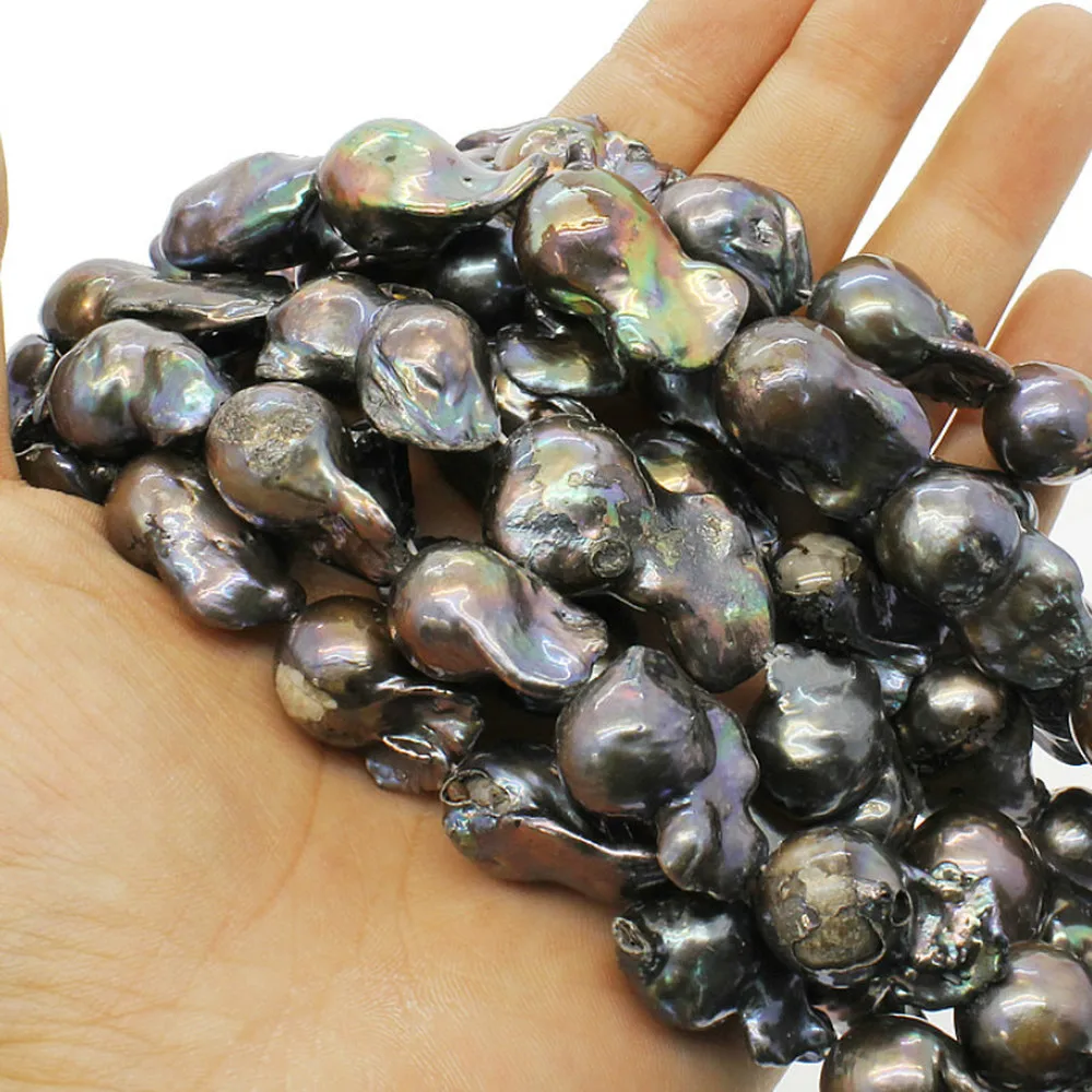 

Natural Freshwater Pearl Classic Baroque Black But Beads Star Jewelry Making DIY Necklace Bracelet Earrings Jewelry Accessories