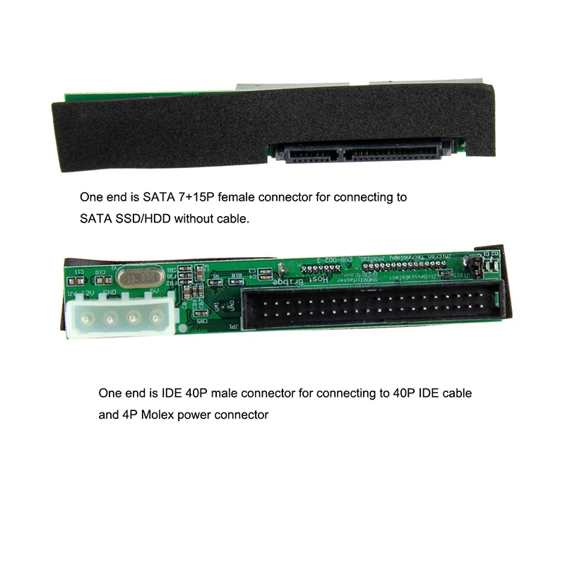Адаптер Sata-IDE 7 + 15 контактов 2 5 3 дюйма переходник для жестких дисков с женским и