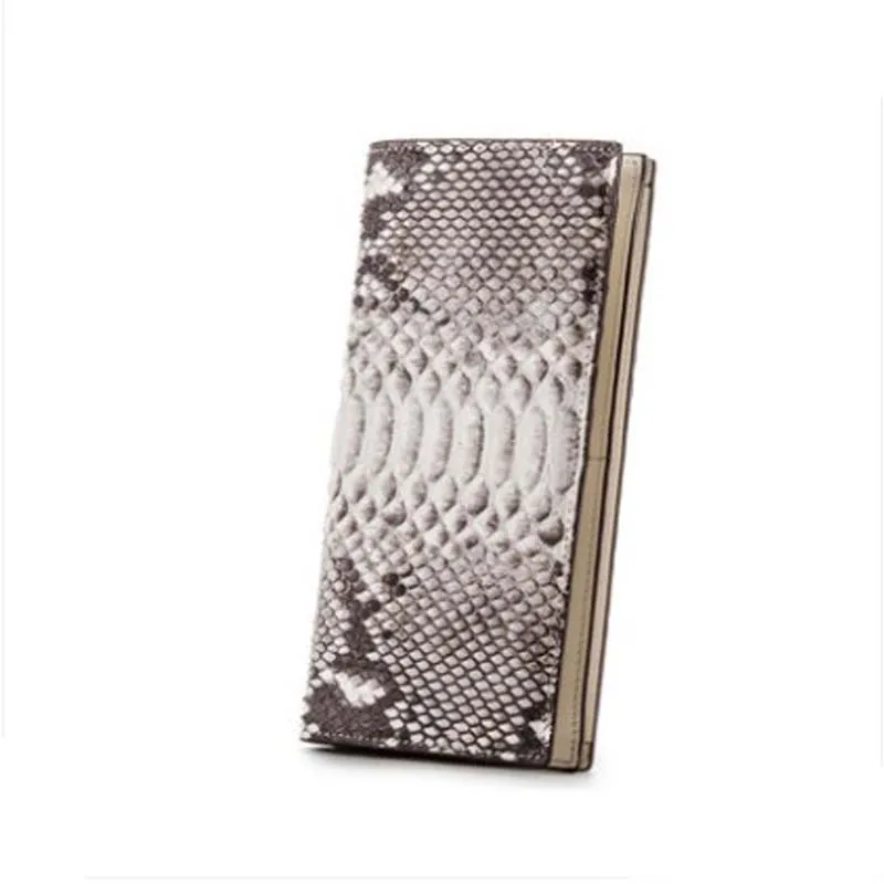 Ouluoer новый женский кошелек из кожи питона длинный мой много экранов