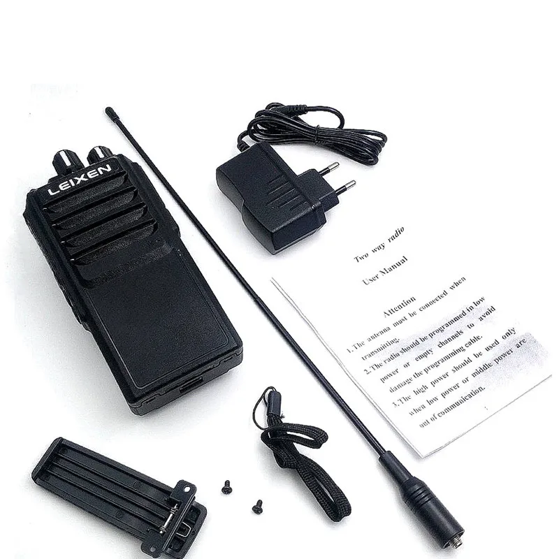 LEIXEN VV-25 Walkie Talkie 25 Watts High Power Long Range 10 KM Long Standby 12.6V 4000mAh Battery Life UHF Ham Radio Woki Toki