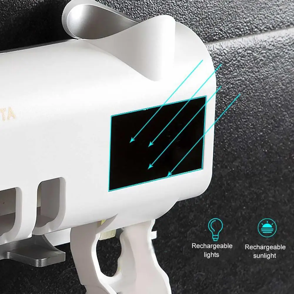 UV Toothbrush 1.2W Solar Toothpaste Dispenser Sterilizer Wall Mounted Holder mounted toothbrush sterilizer | Красота и здоровье