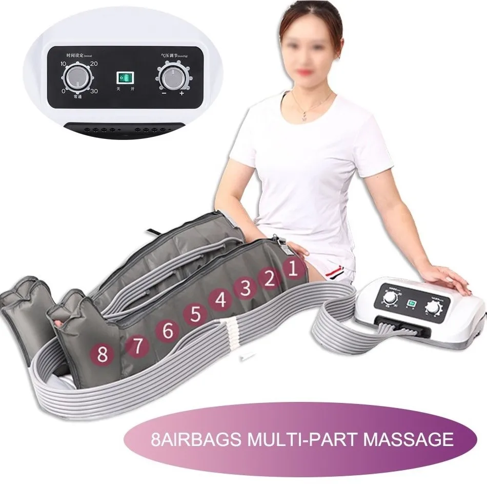 

8 Chambers Air Compression Leg Foot Massager Pressotherapy Blood Circulation Body Massager Air Wave Pressure Machine