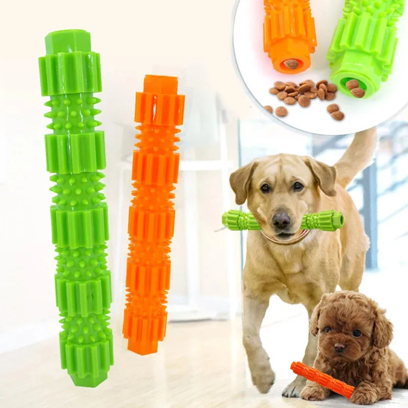 

Rubber Dog Chew Toy Soft Pet Dog Teeth Cleaning Toy Aggressive Chewers Food Treat Dispensing Toy for Puppy Small Dogs Pet Supply