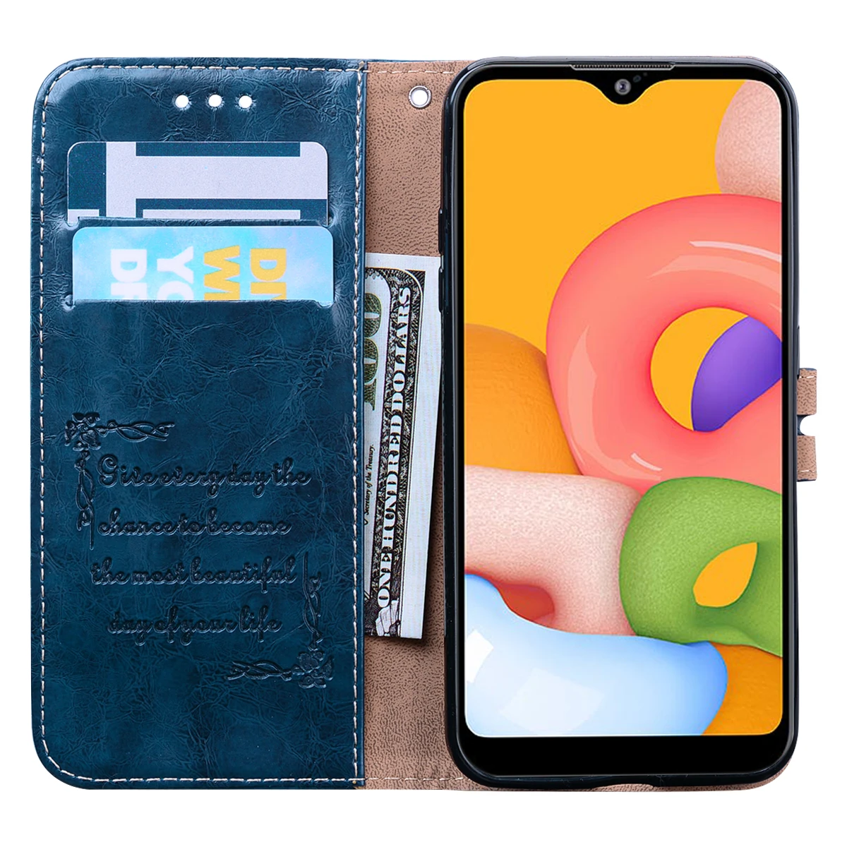 Чехол-кошелек для Samsung Galaxy A01 A015 SM-A015FZKDSER 5 7 дюйма A 01 чехол с магнитной застежкой