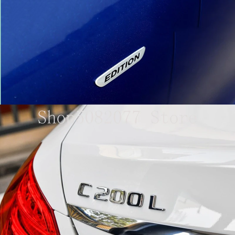 Эмблема стержня лезвия для Mercedes Benz AMG EDITION Night Edition C300 C200L GLE320 GLE450 хромированная