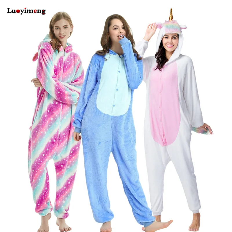 

Пижама-Кигуруми для взрослых, зимняя, в виде единорога