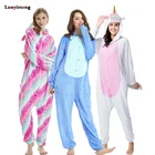 Пижама-Кигуруми для взрослых, зимняя, в виде единорога