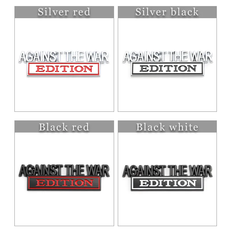 Автомобильный стикер "Против войны" для VW Golf 4 Ford Focus 3 Toyota Auris Seat Exeo Bmw E46 и других.