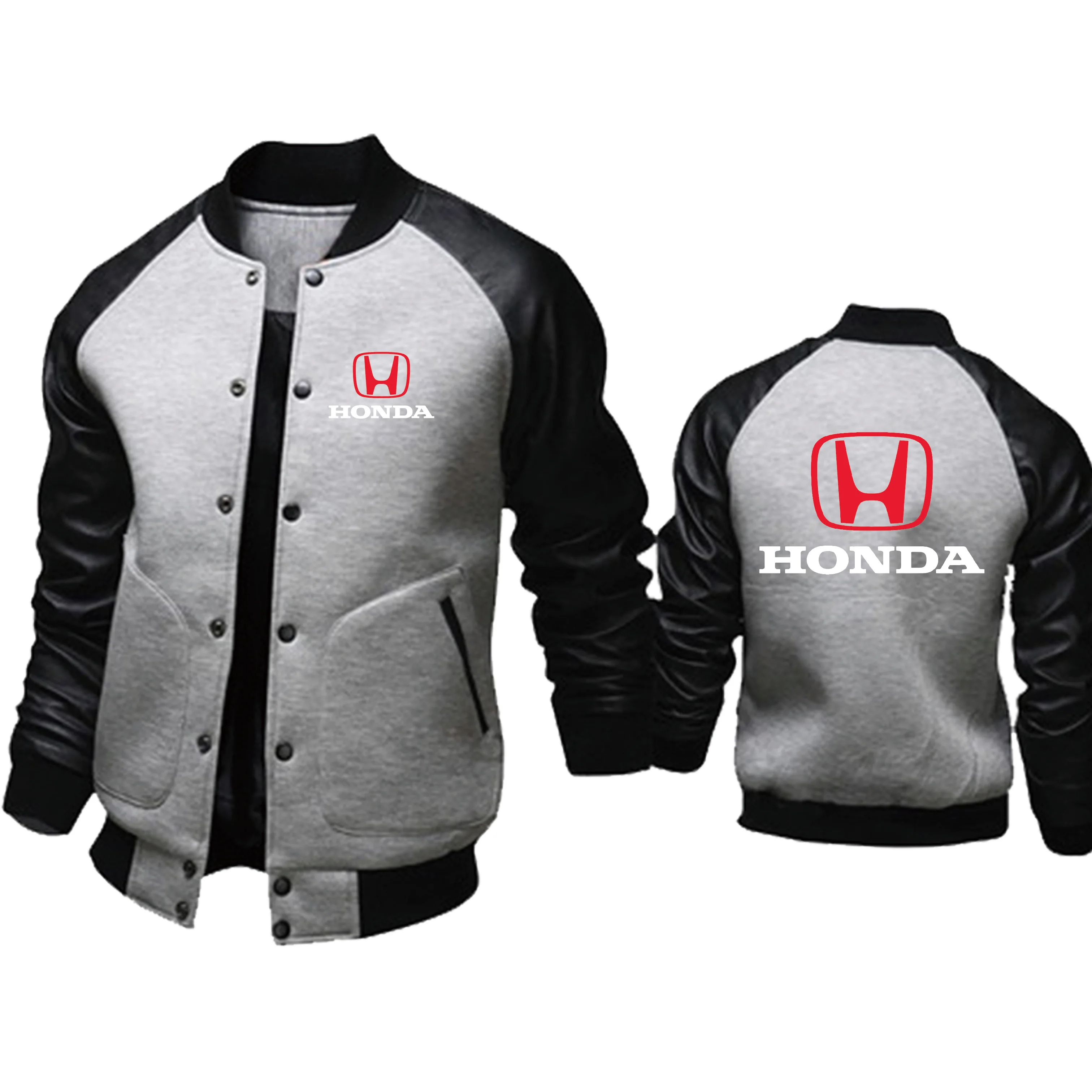 

Casual Men's sports jacket HONDA Car Logo printing Fashion Men's jackets High Quality Spring Autumn Cotton Sports jacket