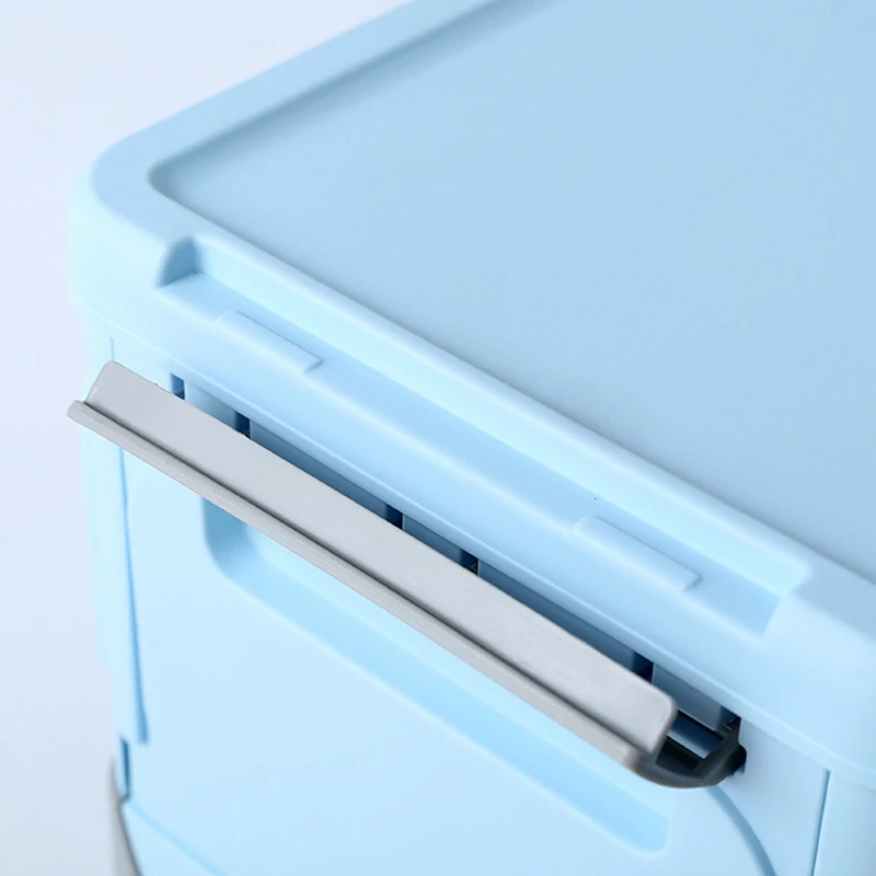 

Foldable Storage Box Plastic Lid Closet Organizer Books Organization Car Storage Box for Trunk Clothes Container Large Capacity