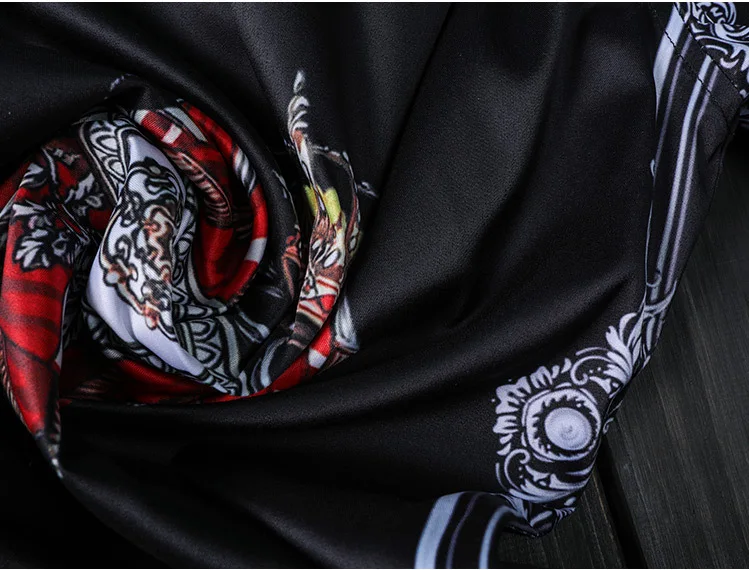 

Mens Shirts Luxury Gothic Royal Flag Printed Mens Dress Shirts Plus Size 4XL Turn-down Collar Fashion Casual Man Shirts