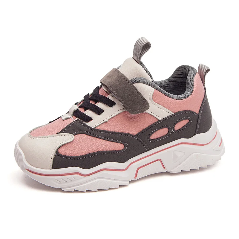 Осенние модные кроссовки для мальчиков и девочек кожаные малышей маленьких