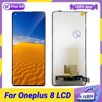 6 55 original amoled lcd for oneplus 8 one plus 8 lcd display screen touch panel digitizer for 18 lcd screen