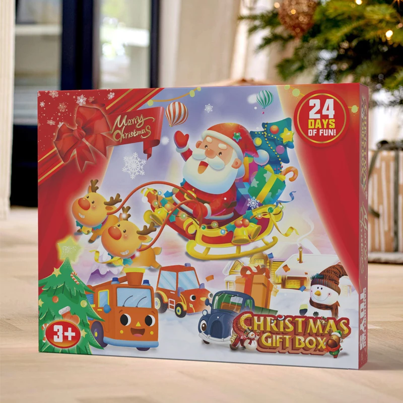 

Рождественский календарь обратного отсчета, детская игрушка для демонтажа, инерционная игрушка для автомобиля