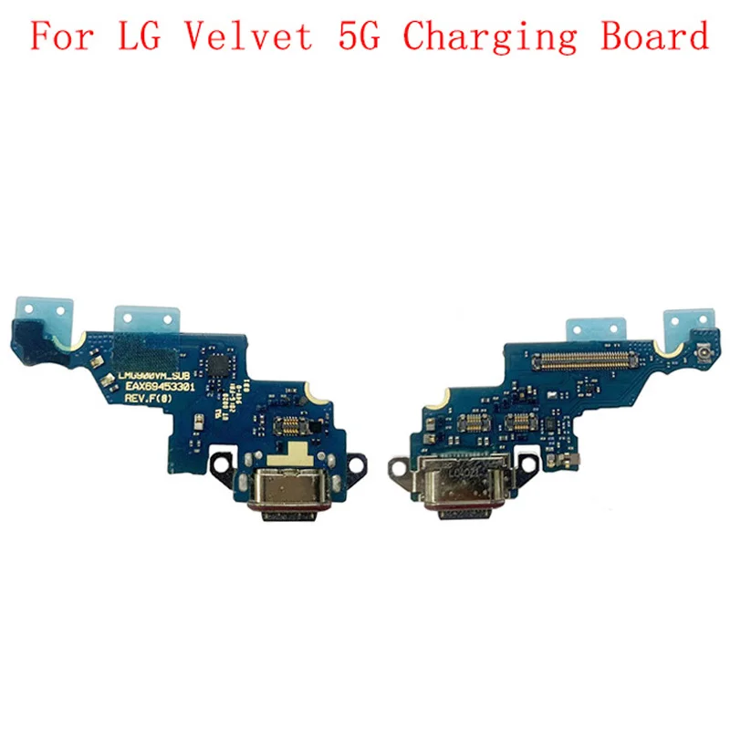 Placa de conector de puerto de carga USB, Cable flexible para LG Velvet 5G G900 G910, piezas de repuesto de conector de carga