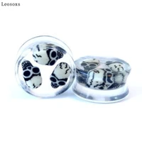 leosoxs 2pc acrylicear plugs and tunnels ear piercings ear expander 8 20mm ear guages body jewelry piercings